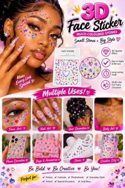 3D face stickers pack
